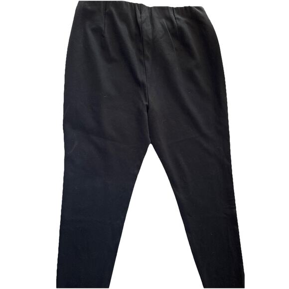J. Jill Ponte Slim Leg Pant Womens M Black Pull On Elastic Waist Stretch Notch - Picture 3 of 4